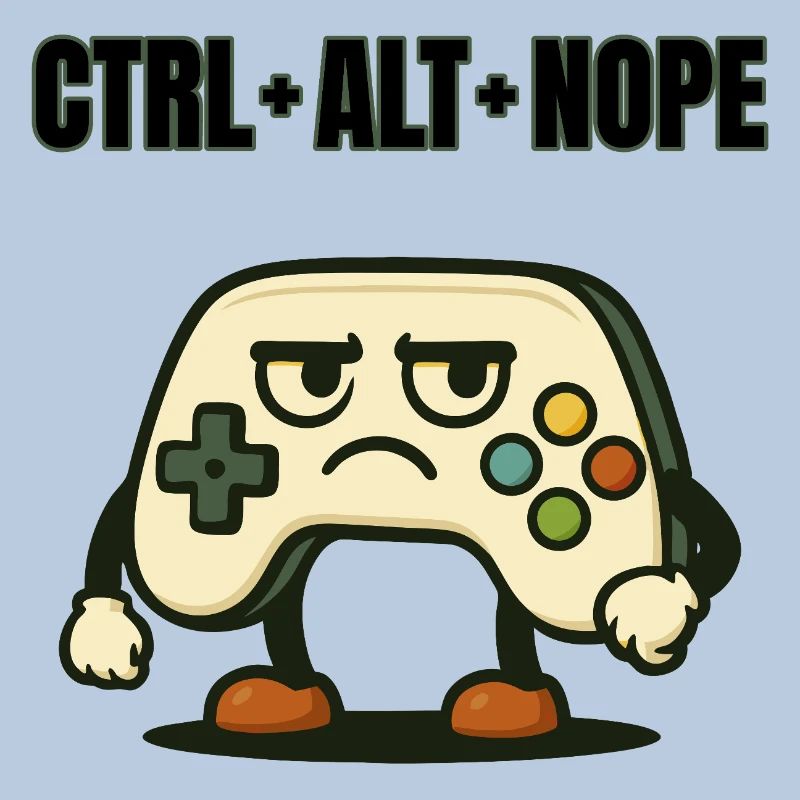 CTRL ALT NOPE Controller-Meme