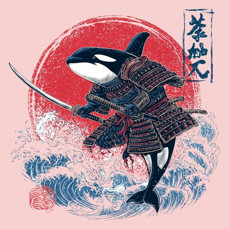 Orca Samurai Design – Killerwal mit Katana