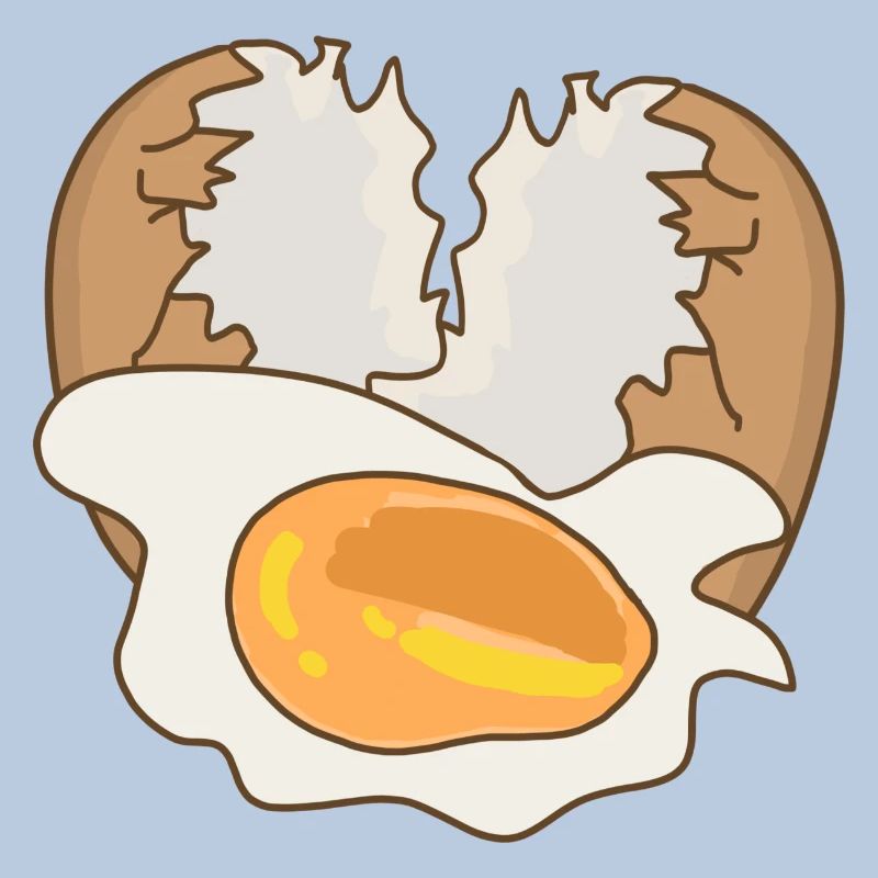 Mirror with eggshell