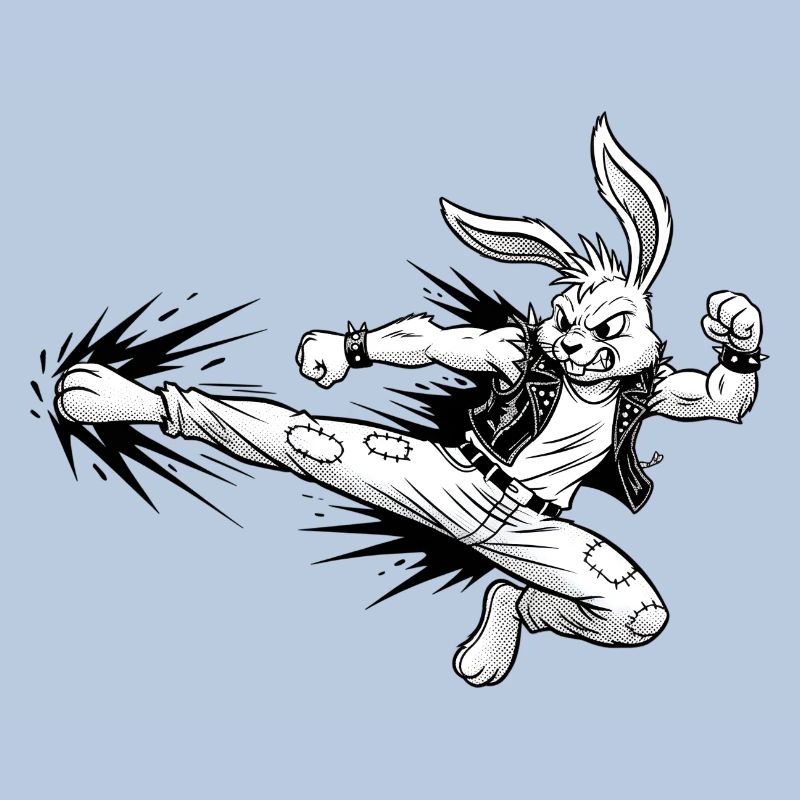 Heavy Metal Easter Bunny Rocker Easter Hardcore Bunny