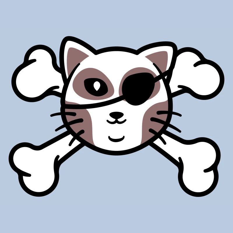 Pirate Kitten Skull Patch