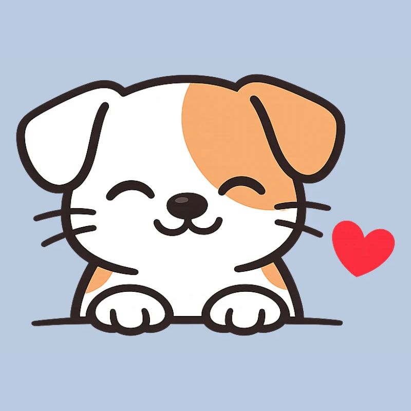 Un chien doux avec du cœur