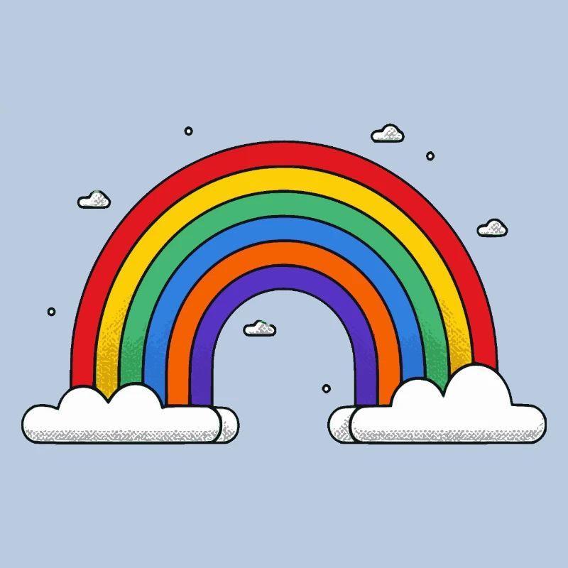 Rainbow on clouds