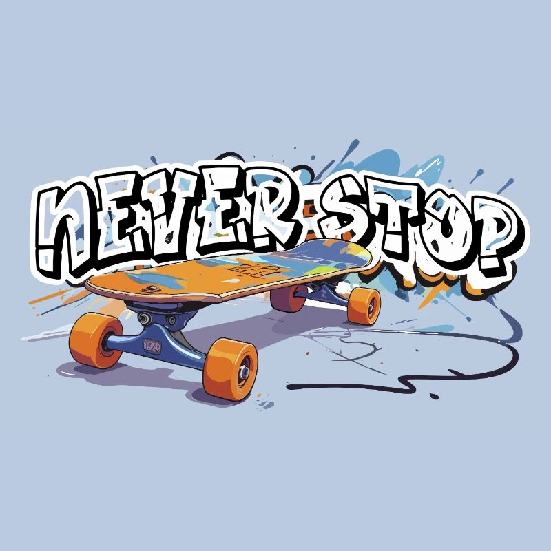 Farbiger Skateboard Graffiti Design