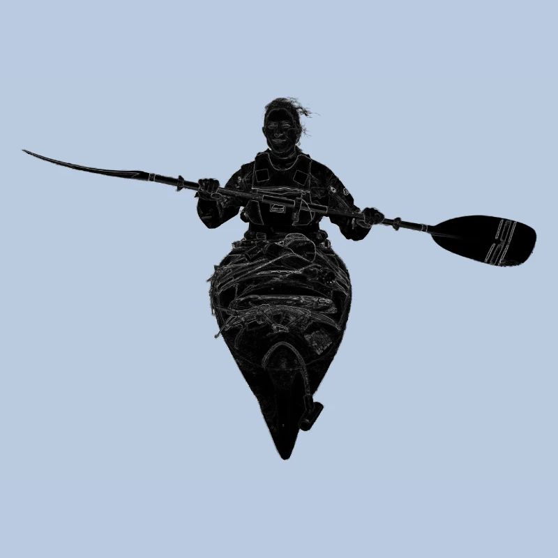 Kajak-frontal-schwarz