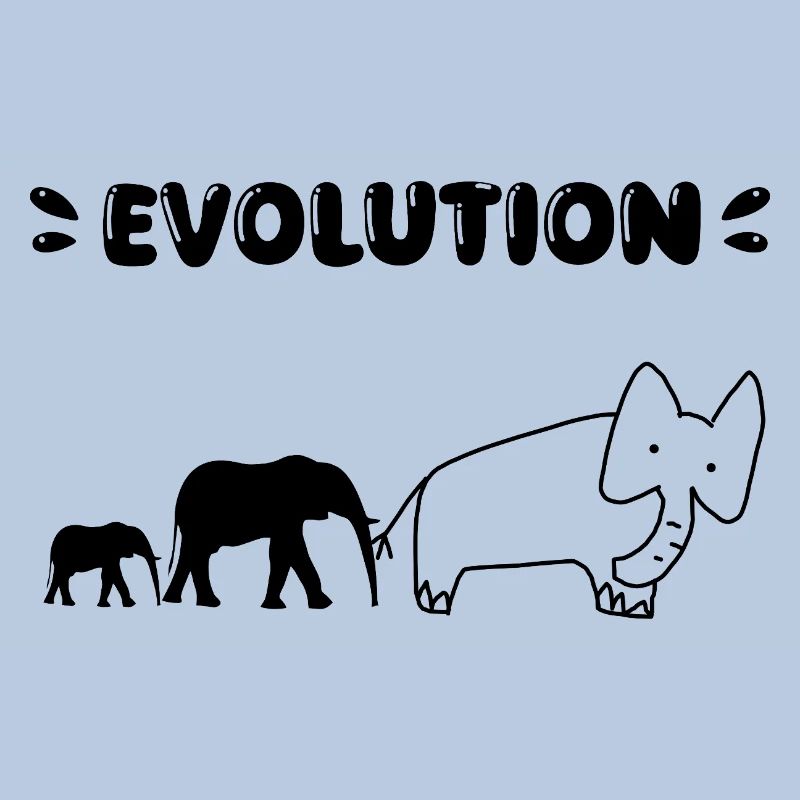 Die Evolution der Elefanten – Lustige Stadien der Evolution.