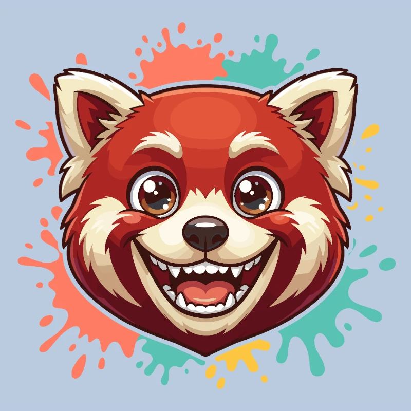 Panda Rouge Éclaboussure