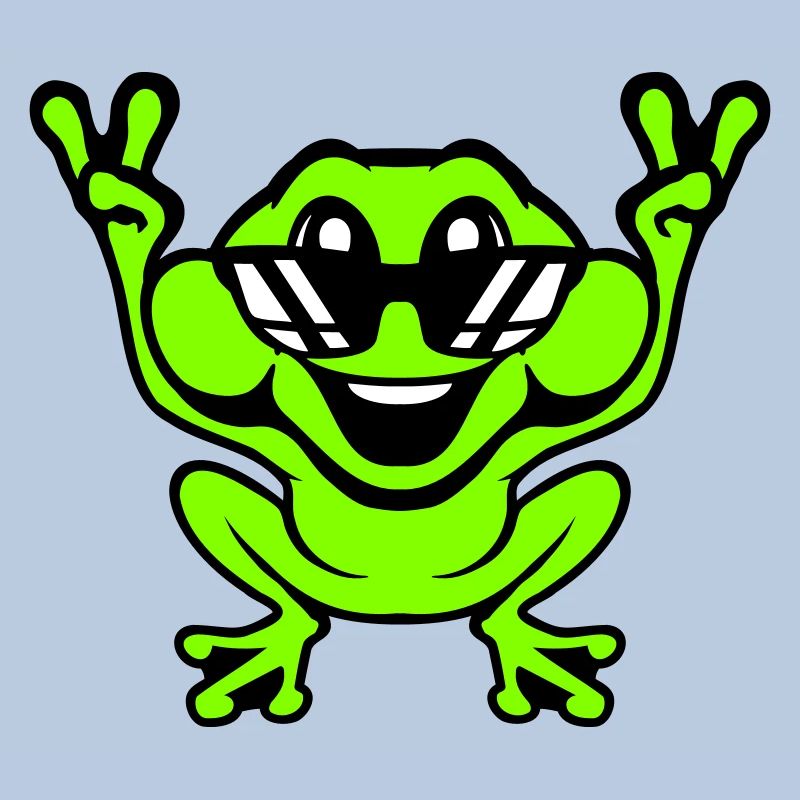 Frog Toad Cool Sunglasses Victory Peace Hands