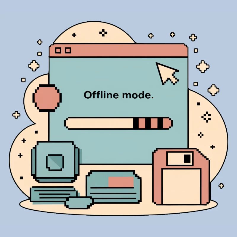 Offline Mode Retro Internet