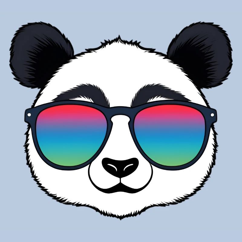 Panda Regenbogen-Sonnenbrille