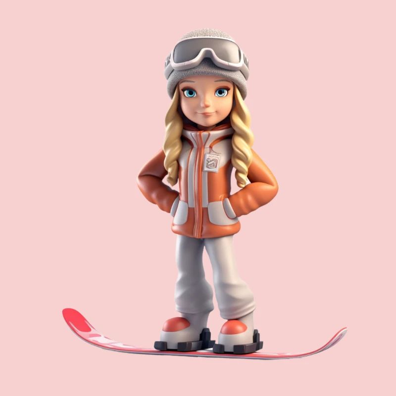 Ragazza di snowboard
