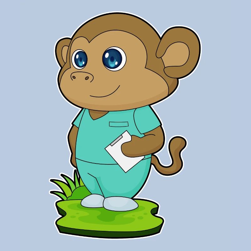 Monkey Nurse Sticky Notes