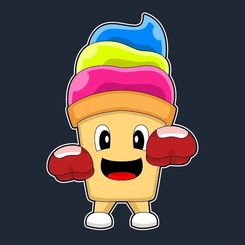 Eisbecher Boxer Boxhandschuhe