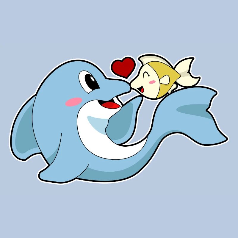 Dolphin Love Fish