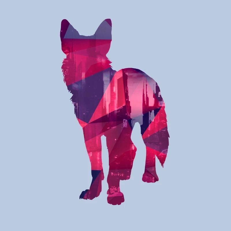 Chien basse poly - Chiens Low Poly Design