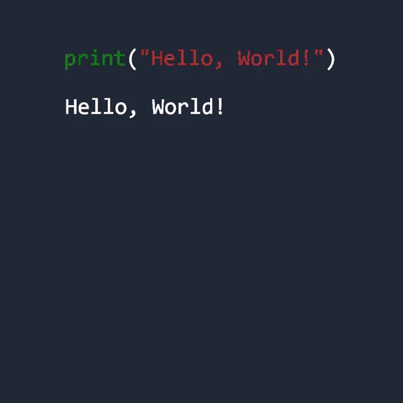 Programmeur de python cadeau Hello World