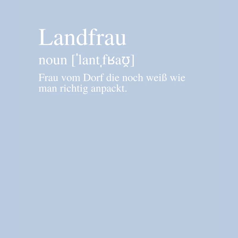 Landfrau Definition Anpacken