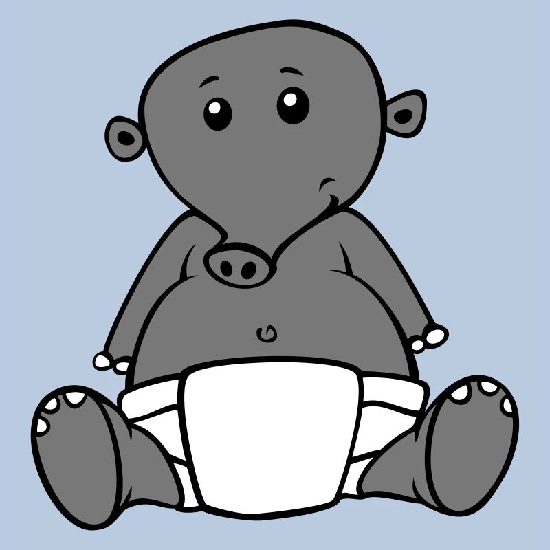 adorable bébé éléphant avec une couche