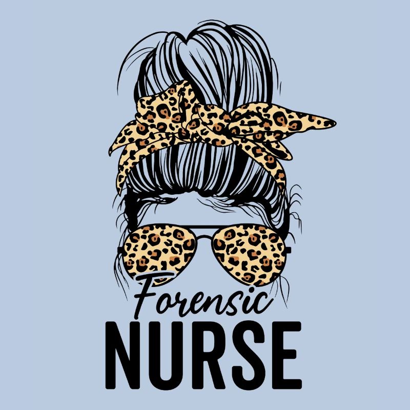Forensic Nurse Practitioner Messy Bun Leopard