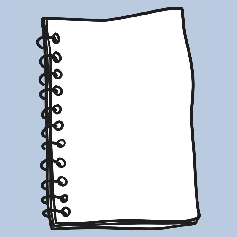 Dessin de bannière de carnet de notes