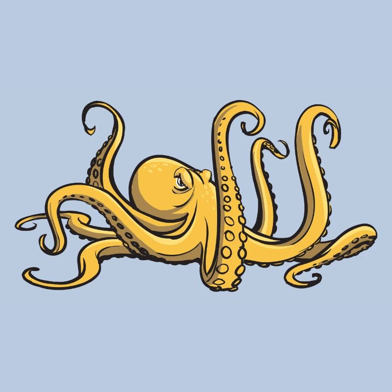 I like octopus - eight tentacles - squid