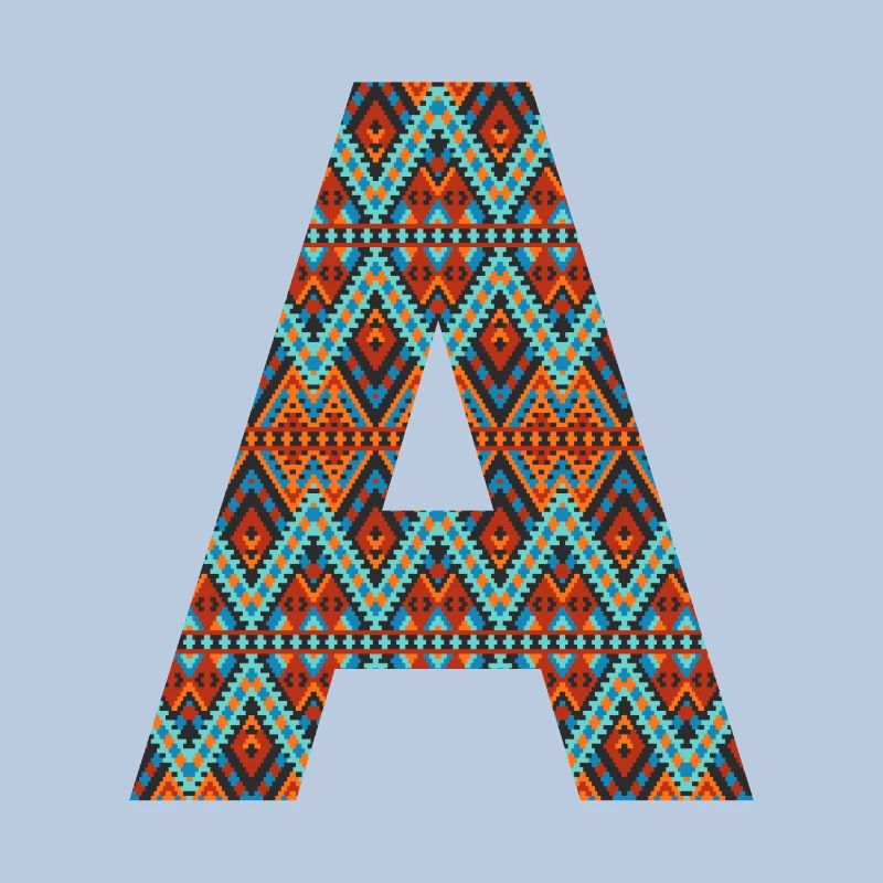 Lettre A- design boho