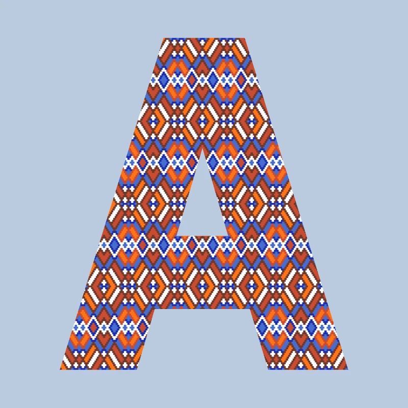 Monogram Letter A- geometric pattern