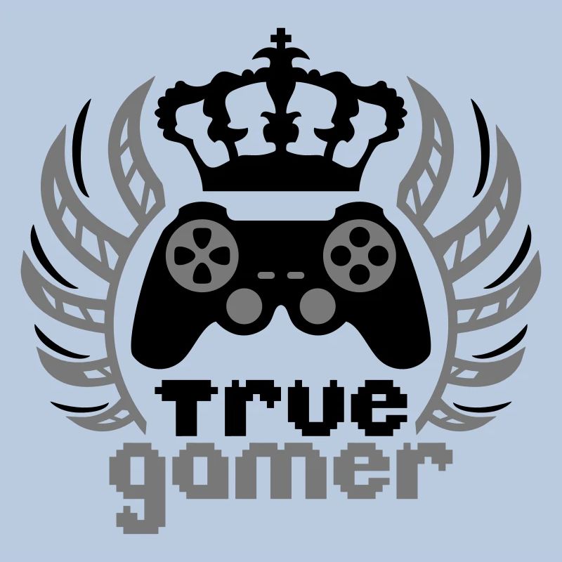 true gamer king Crown logo King controller 8 bit