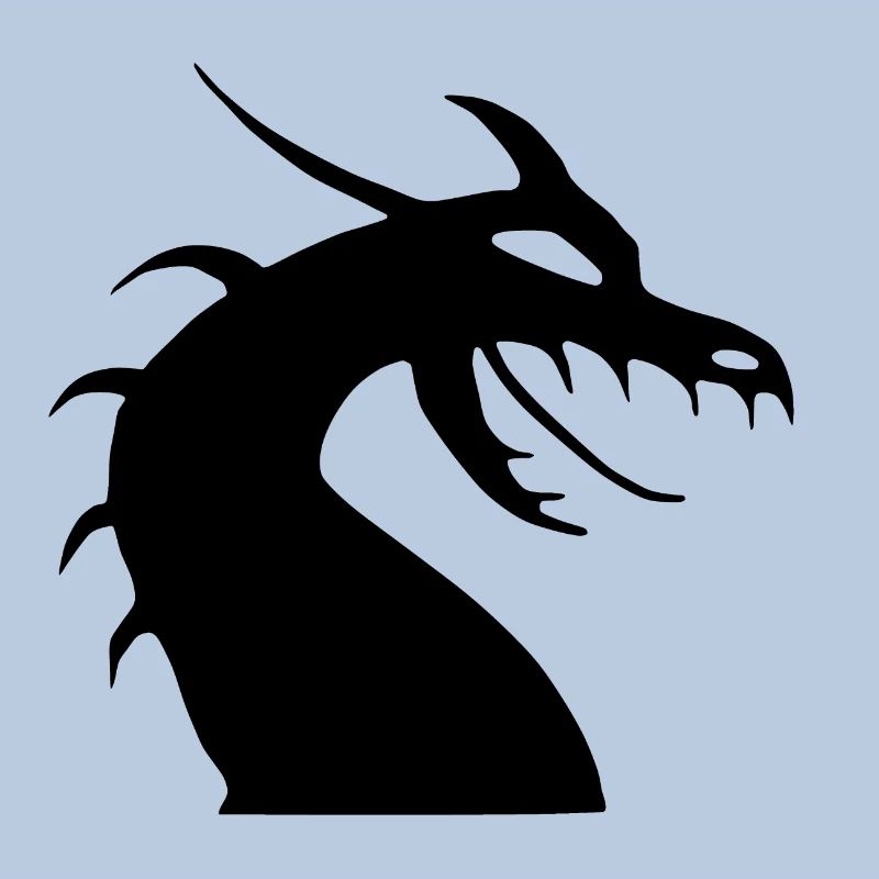 Drachenkopf Silhouette