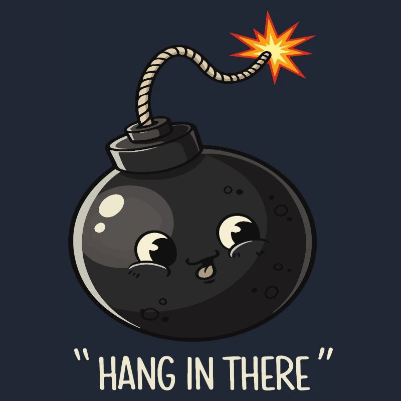 Kawaii Exploding Bomb Comic Design