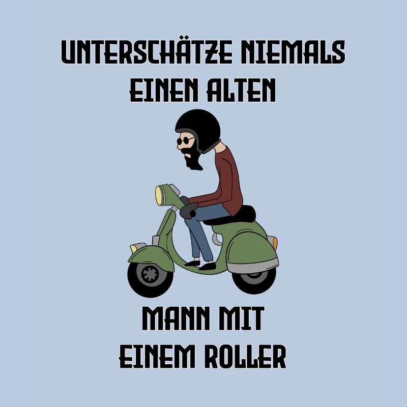 Opa Roller Moped Retro Geschenk