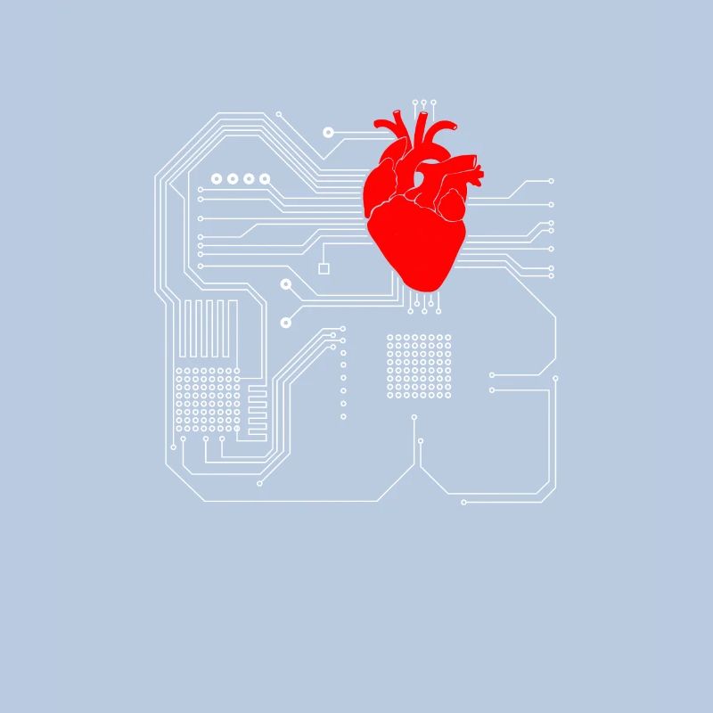 Computer chip, CPU heart - Computer Geek