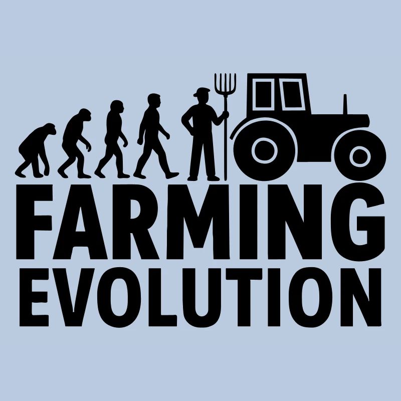 Agriculture Evolution Tractor Farmer