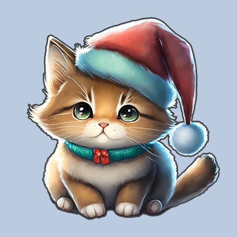 chat mignon, cadeau de noel chat, chat roux