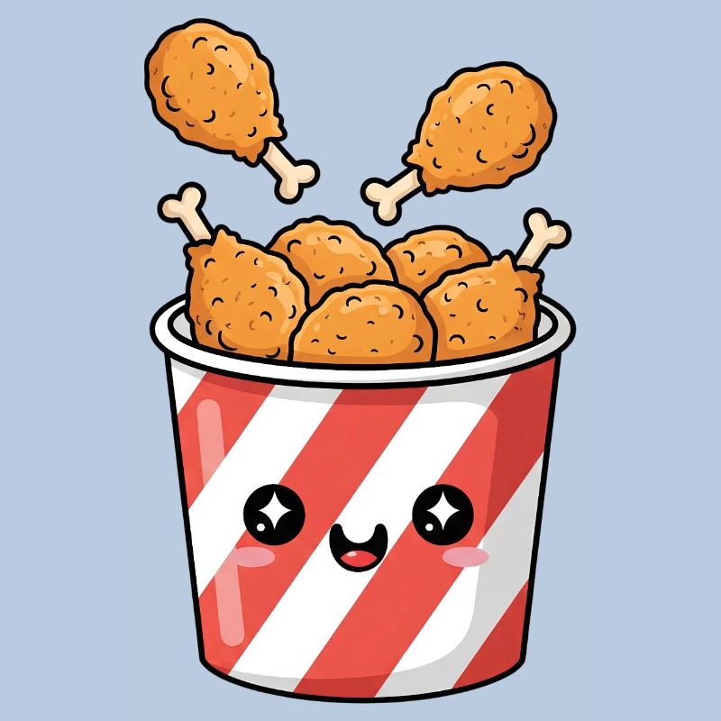 Kawaii-Brathähnchen-Eimer