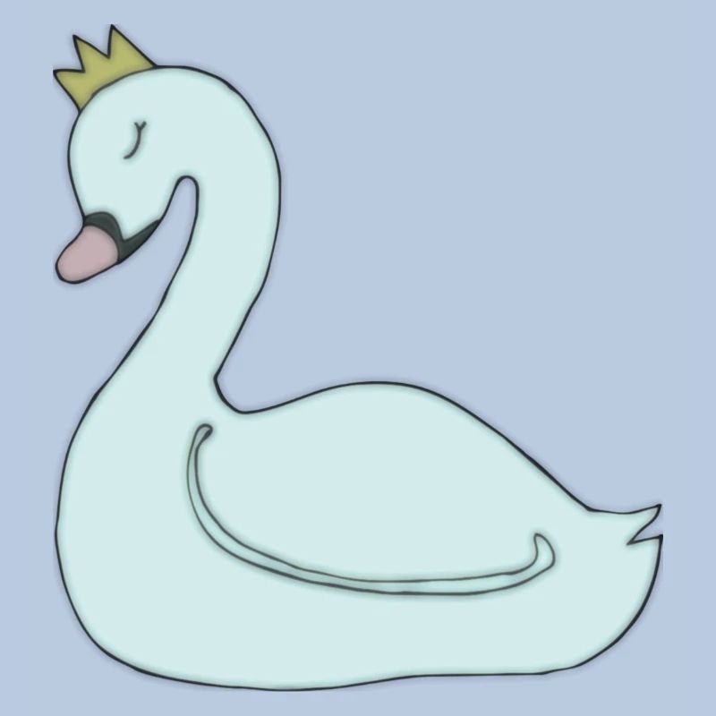 schwan hellblau