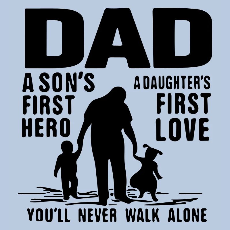 Papa, der erste Held eines Sohnes, die erste Liebe einer Tochter