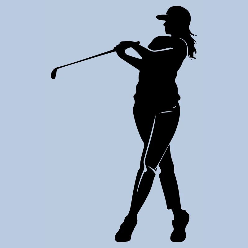 Het Silhouet van de golfervrouw