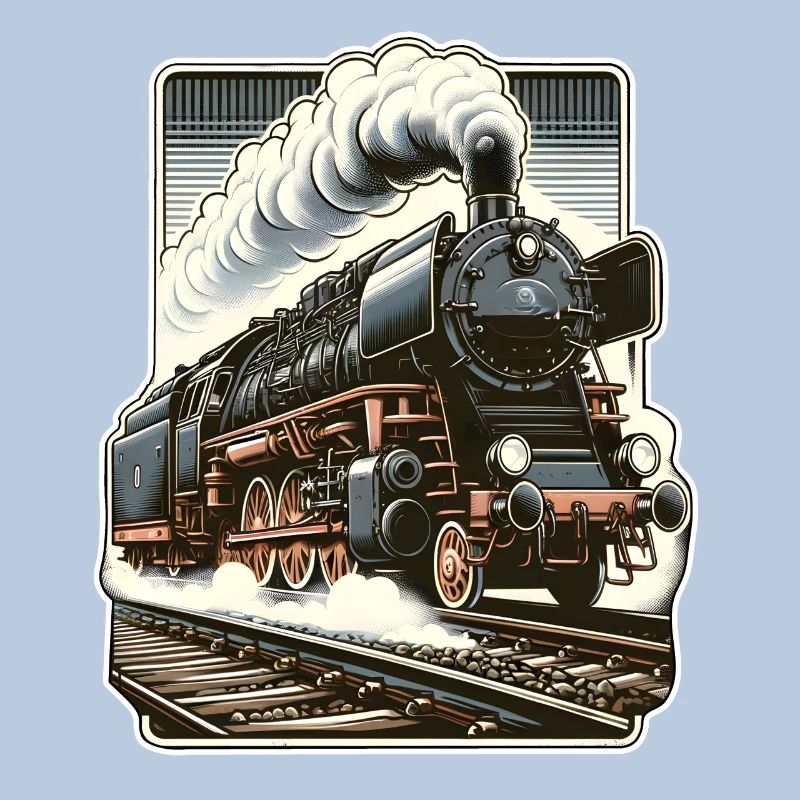 Illustration einer klassischen Dampflok