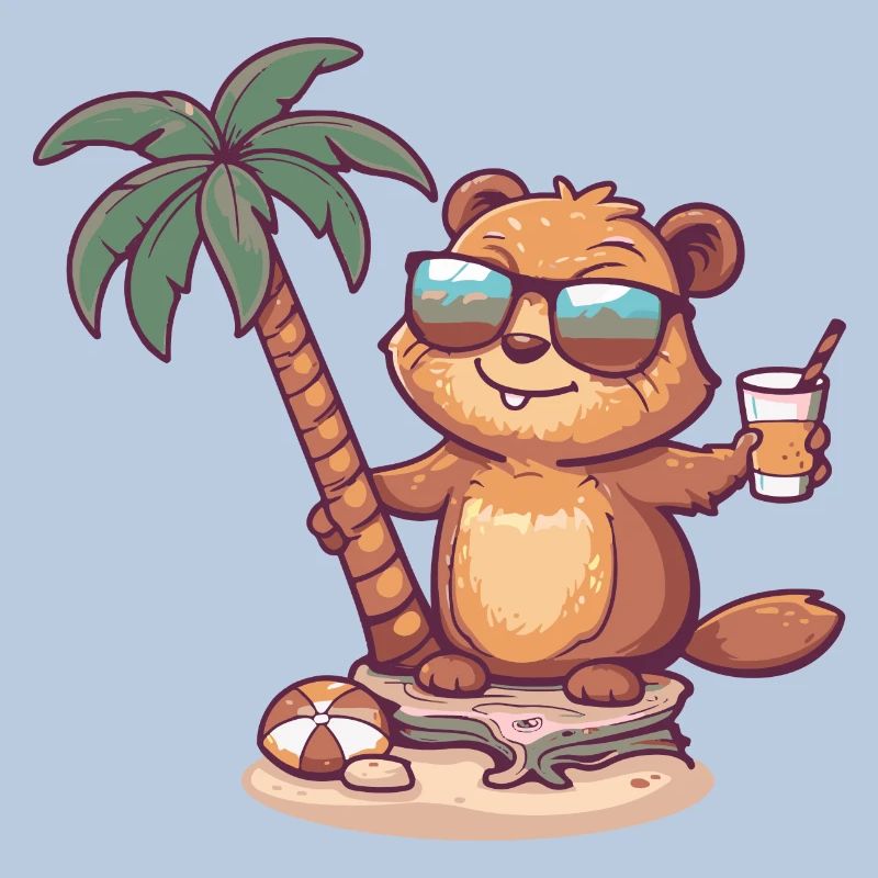 Beaver Summer Beach Comic
