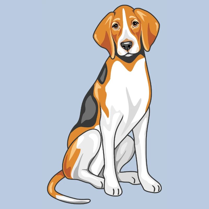 Foxhound seduto