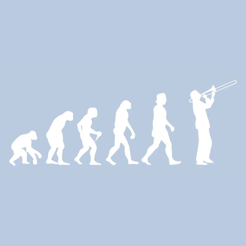 Evolution Posaune Musiker Posaunist Geschenkidee