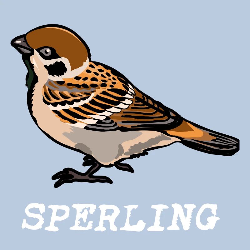 Sperling mit Name hell