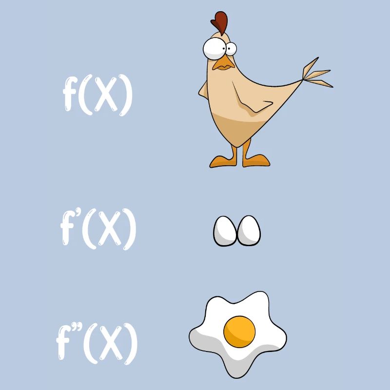 Math Derivation Chicken Student Teacher Gift