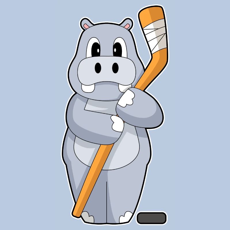 Nilpferd Eishockey Eishockeyschläger