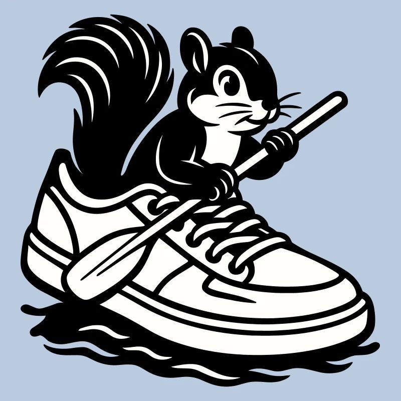 Écureuil en baskets !