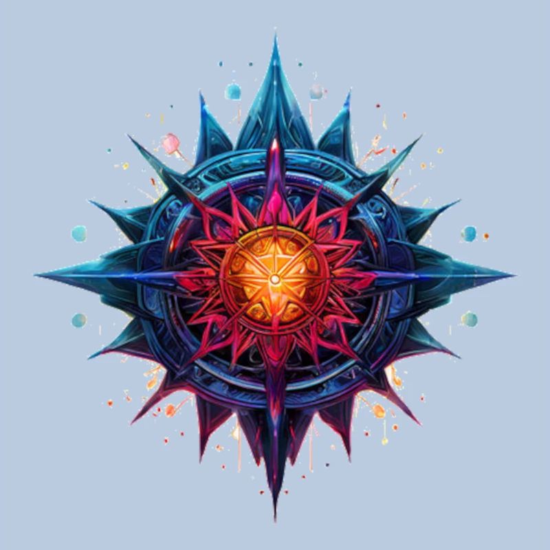 Bunte Blume oder Stern
