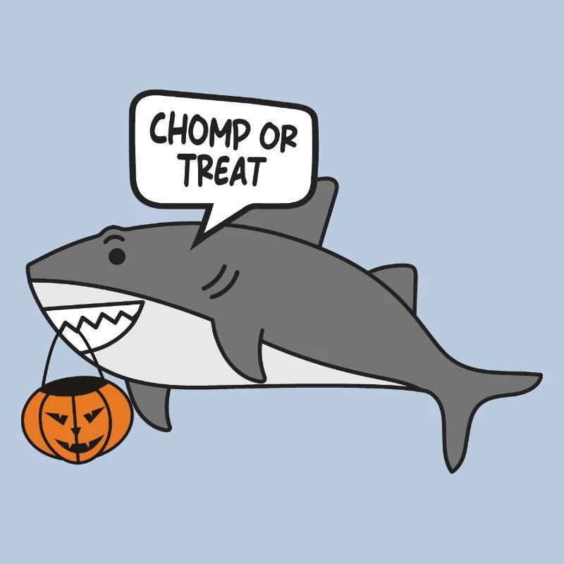 Halloween süßer Hai, Chomp oder Leckerbissen