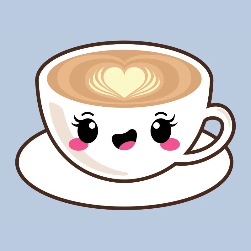 Café cappuccino kawaii