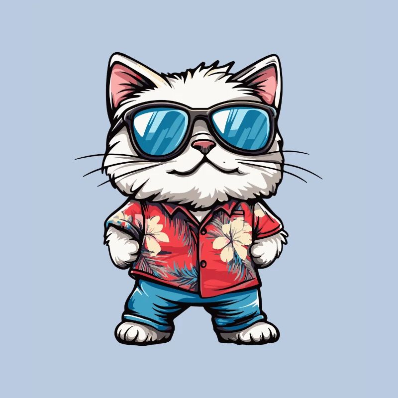 Cat Comic Cool Summer